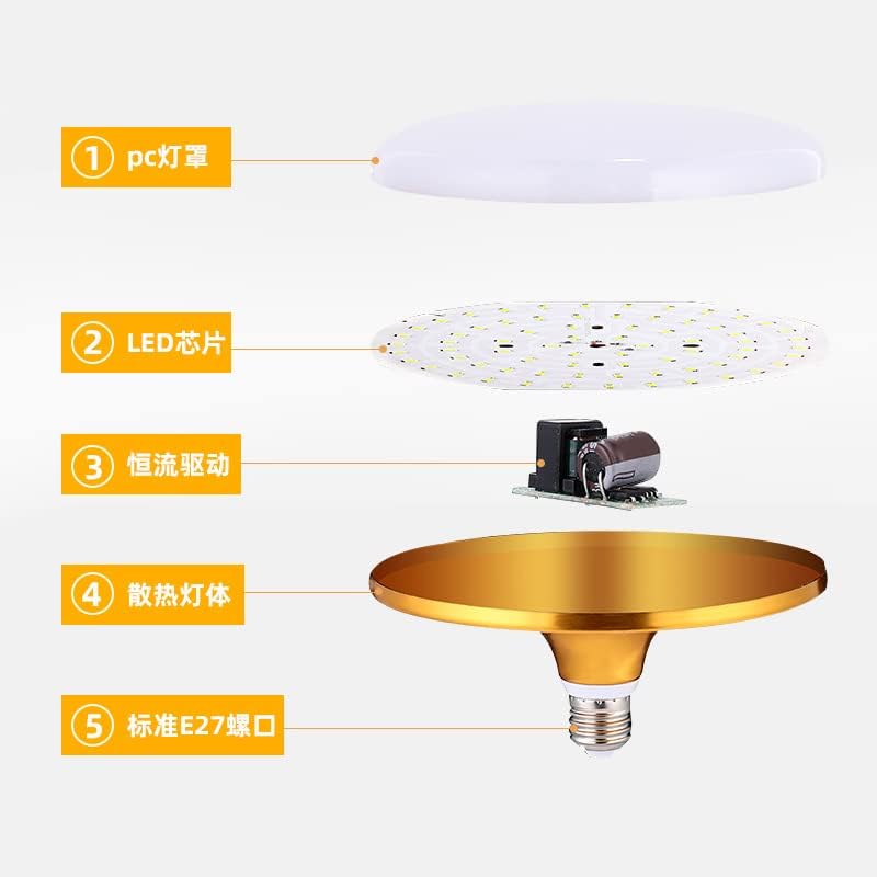 DHAEY 10pcs Lot Flying Saucer Light LED Gold E27 Light Bulb