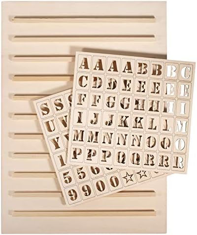 Rayher Wooden Memo Board 30x42cm Natural with 96 Letters Numbers Symbols