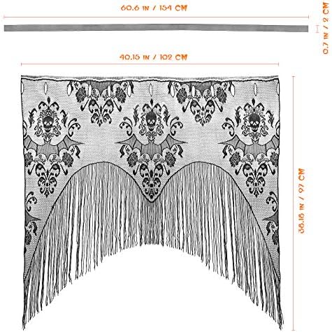 Amosfun Halloween Door Skull Curtain Decor