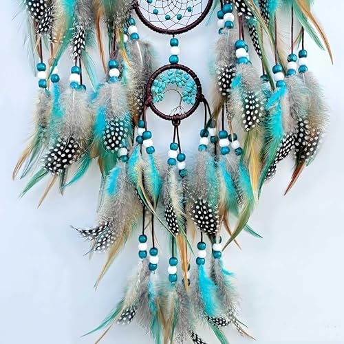 Handmade Woven Turquoise Dream Catcher Wall Hanging Decor
