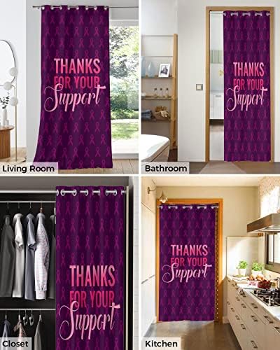 Thanks for Your Support Door Curtains - Blackout 78 Inch Panels