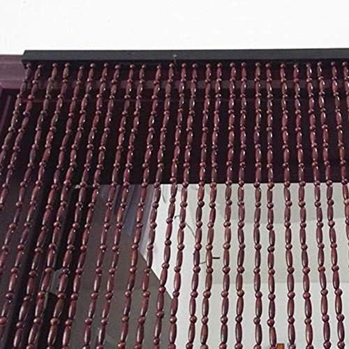 OKUOKA 31 Strands Beaded Door Curtain Dark Brown Handmade