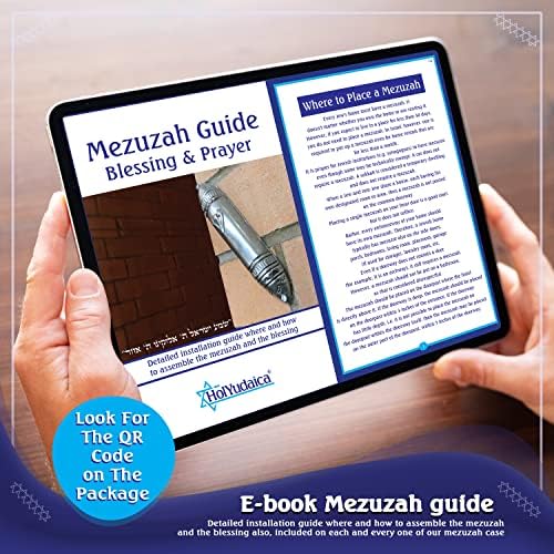 3-Pack Aluminum Mezuzah Case Weatherproof Peel Stick