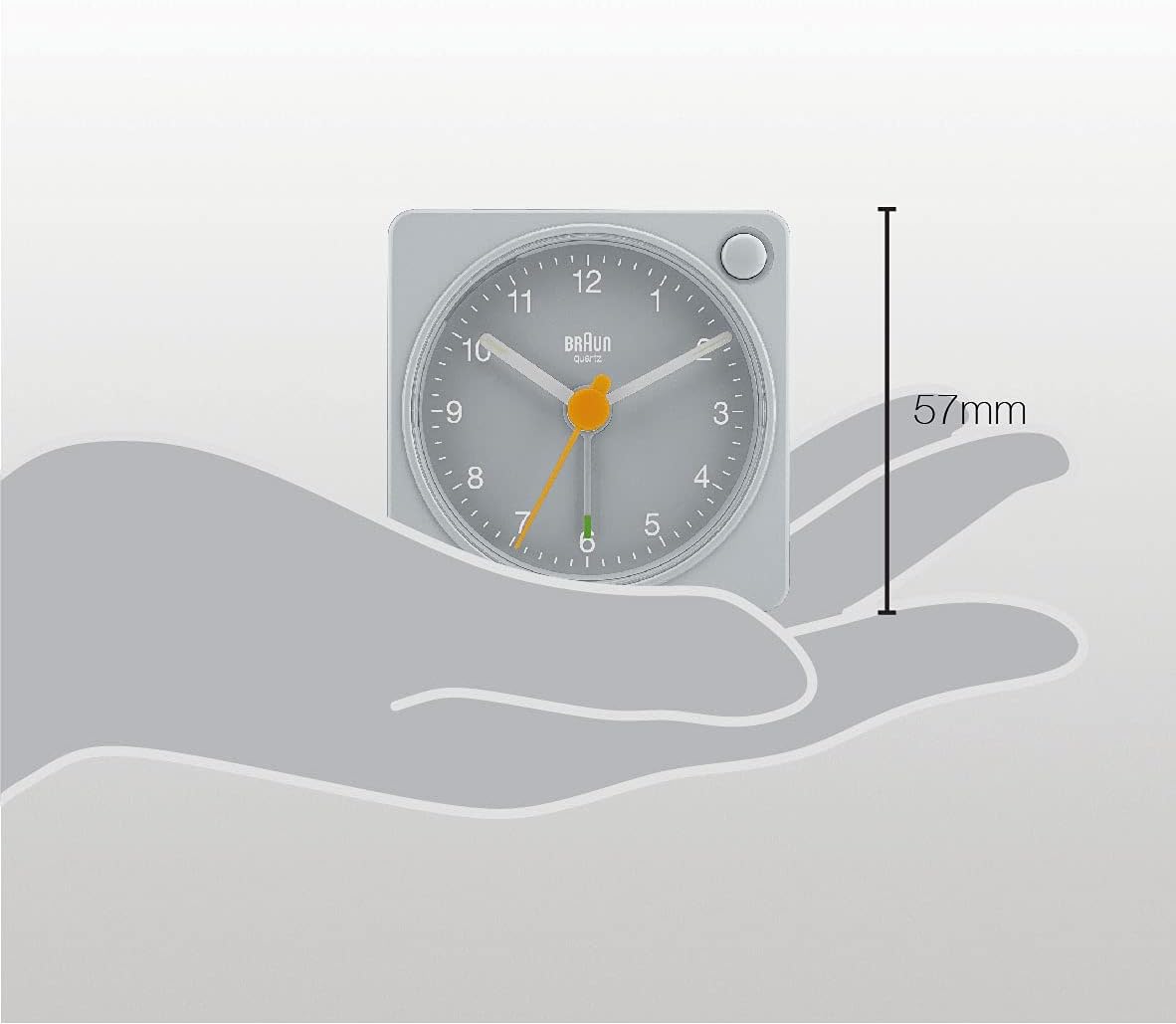 Braun Classic Travel Analogue Alarm Clock with Snooze and Light