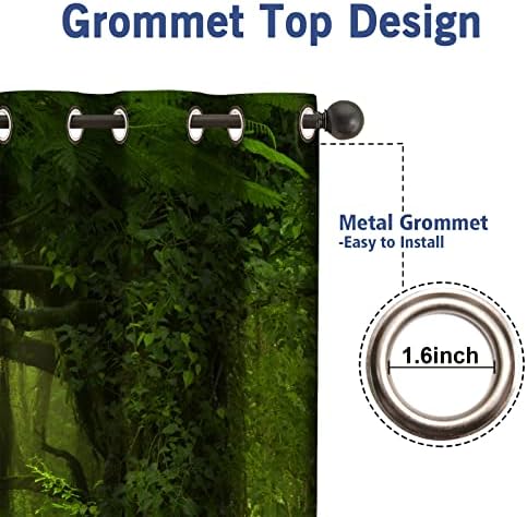 Jekeno Forest Blackout Curtains 2 Panel Set 52x84