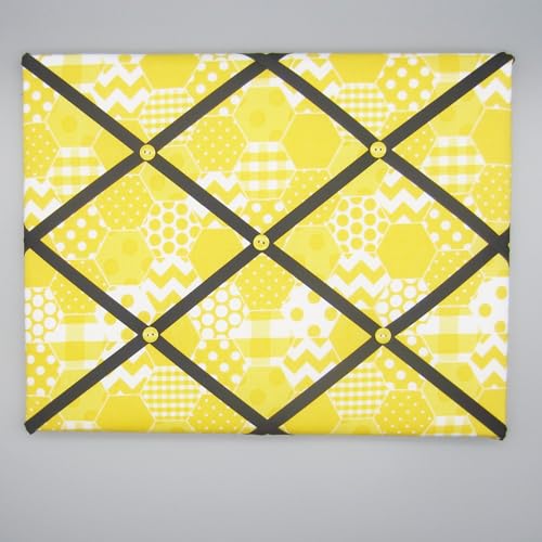 11x14 Yellow And Black Geometric Memory Board Bow Board