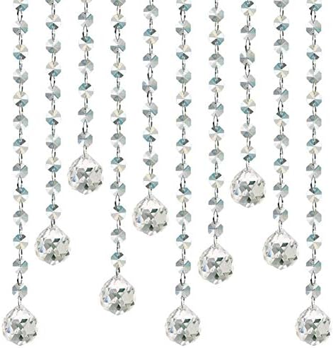 20 Strands Crystal Beaded Door Curtain for Room Dividers and Aisles