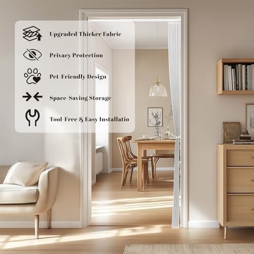 AJAZZ Magnetic Door Curtain Accordion Door Set