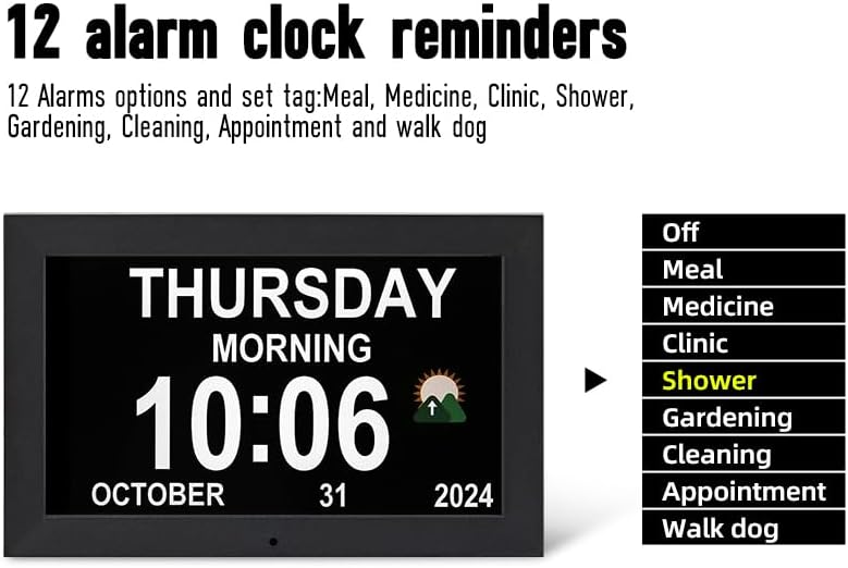 101 Inch Large Digital Wall Clock for Seniors