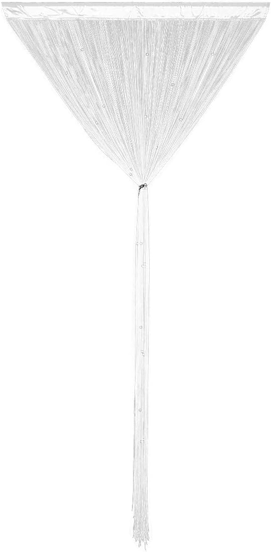 YaoYue Beaded Curtain Door Divider Decor 39x79in White