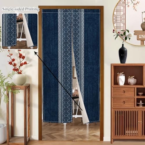 Royal Blue Noren Door Curtain 335 x 559 Inches