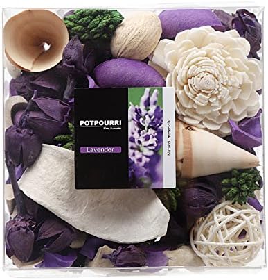 Qingbei Rina Lavender Scented Potpourri Bowl Filler Purple 98 Oz