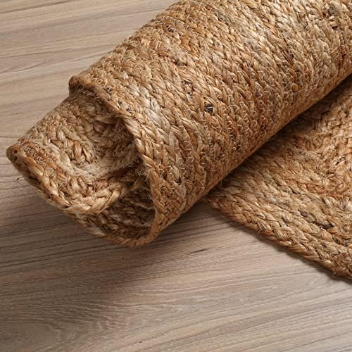 Natural Jute Rug 2x3 Ft Handmade for Livingroom Bedroom