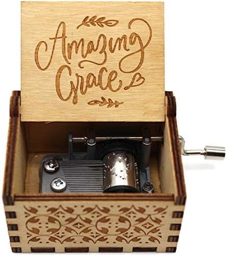 Ukebobo Wooden Music Box - Amazing Grace Melody Gift
