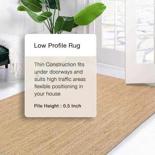 Chardin Home Hand Woven Jute Braided Rug 18x30 Inch Oval