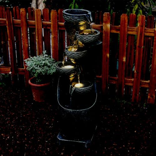 FountJoy 3583 H Modern Water Fountain with LED Light