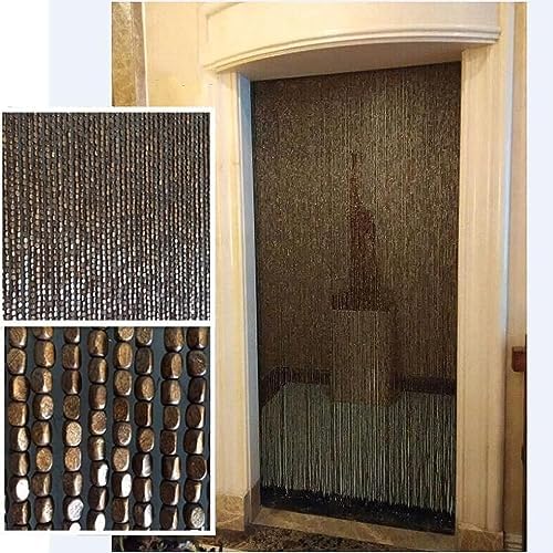 Wcxixo Wood and Bamboo Beaded Curtain for Doorway