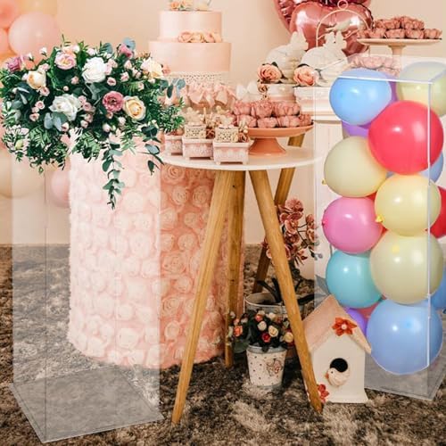 Set Of 2 Cube Pedestal 40 Inch Tall Display Stand