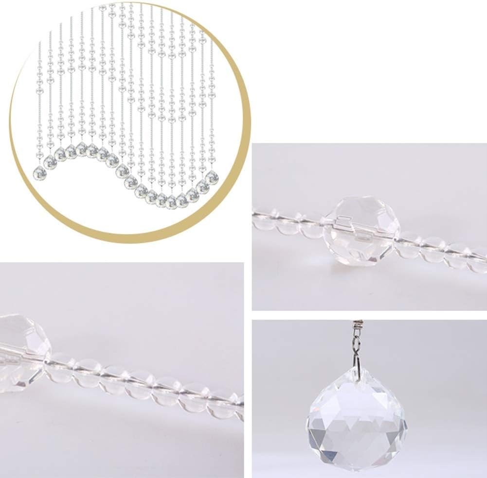 Etlegor Clear Crystal Beaded Curtain Room Divider