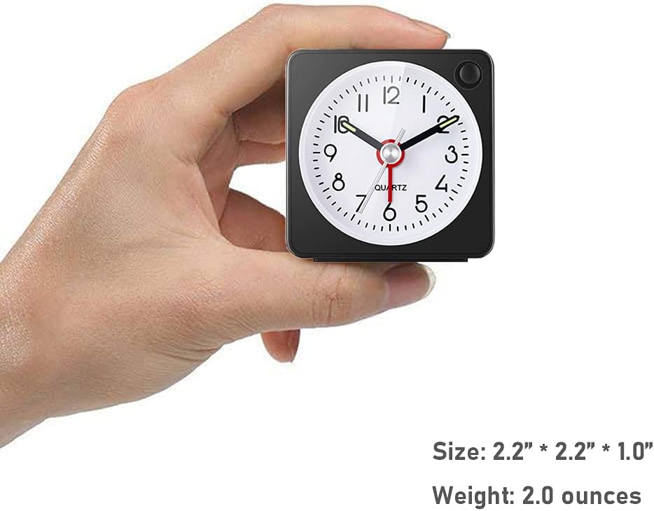 W OUTWIT Travel Analog Alarm Clock 225 Inch