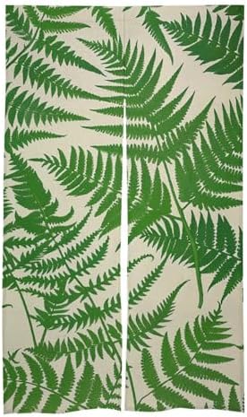 Fern Green Plant Door Curtain Panel 17x57 Inch