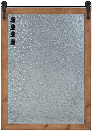 Kate and Laurel Modern Farmhouse Memo Board with Magnetic Surface
