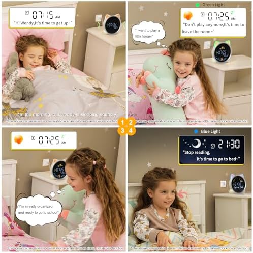 Kids Alarm Clock with Color Changing Light