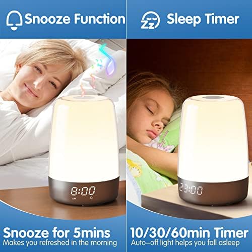 Golspark Sunrise Simulation Alarm Clock with 7 RGB Lights and Natural Sounds