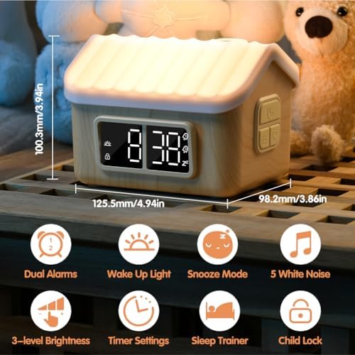 WILIT Alarm Clock with Touch Night Light and Sunrise Feature