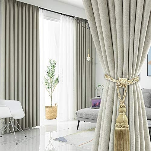 BEL AVENIR 2 Pack Tassel Curtain Holdbacks Rope Tie-Backs