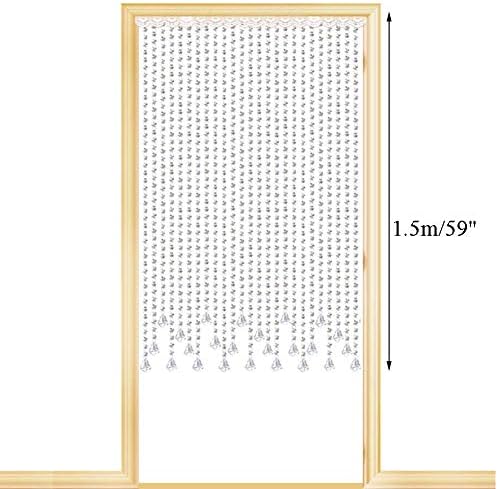 OKUOKA 25 Strands Crystal Bead Curtain for Doorways and Room Dividers