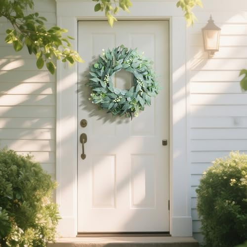 24 Inch Eucalyptus Wreath Handmade for Front Door