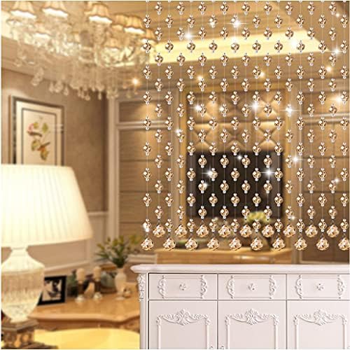 ZHOUXIAO Crystals Door Curtains 25 Strands Beaded Tassel Decor