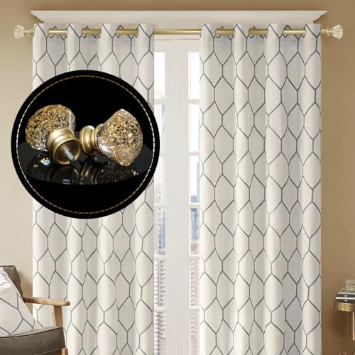 Adjustable Heavy Duty Gold Curtain Rod for Windows