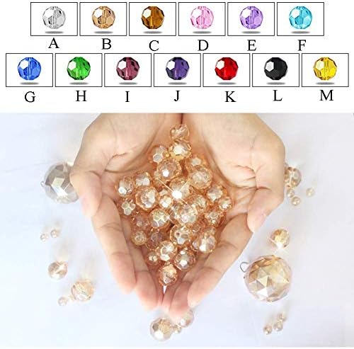 OKUOKA Crystal Beaded Curtain for Doorways 20 Strands Customizable