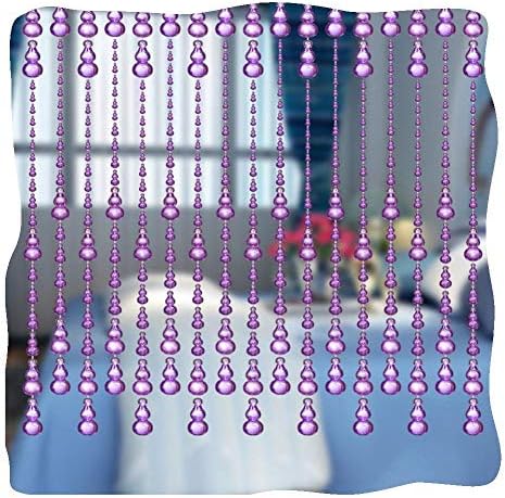 Purple Beaded Curtain Acrylic Door Drapes 90x150cm