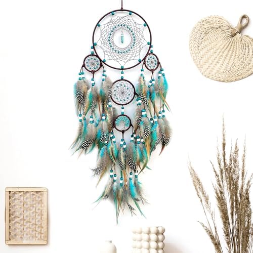 Handmade Woven Turquoise Dream Catcher Wall Hanging Decor