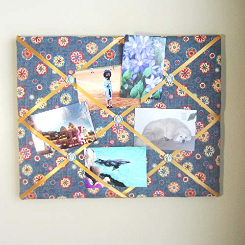 16x20 French Memory Board Navy Medallion Bow Board