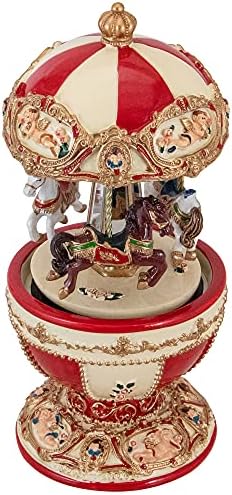 Northlight Musical Carousel with Horses and Cupids 725 Inch