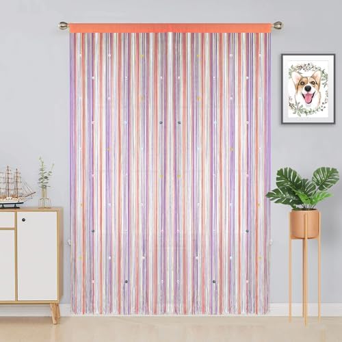 Yiibaai Beaded Curtain Panels for Doorway