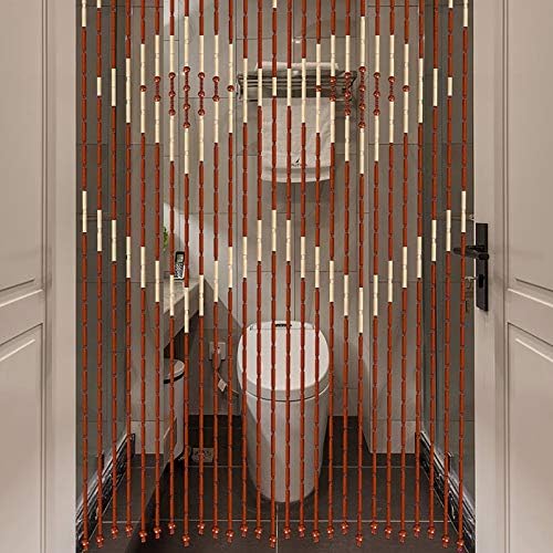 CNCEST Wooden Bead Curtain Panel 27 Lines