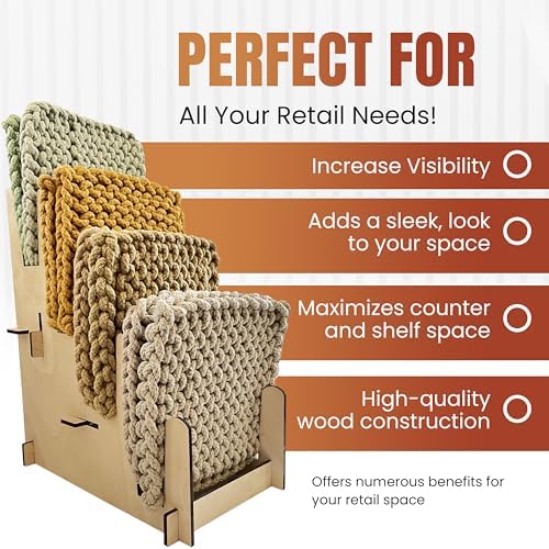 Wood Display Stand - 3-Tier Sturdy Stylish