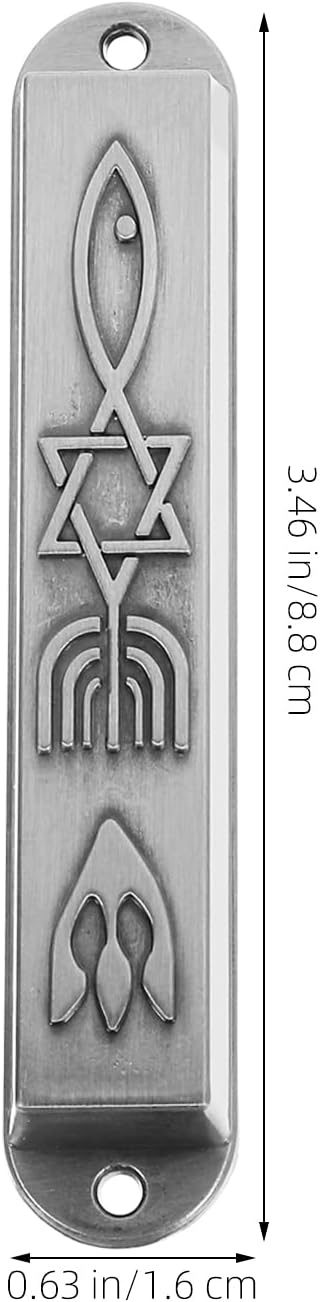 2pcs Pewter Mezuzah with Scroll for Door