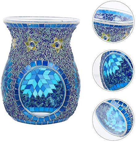 Uonlytech Mosaic Glass Oil Burner Bohemian Style