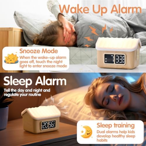 WILIT Alarm Clock with Touch Night Light and Sunrise Feature