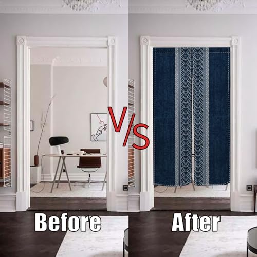 Royal Blue Noren Door Curtain 335 x 559 Inches