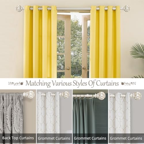 Champagne Gold Curtain Rod for Windows 28-48 Inches