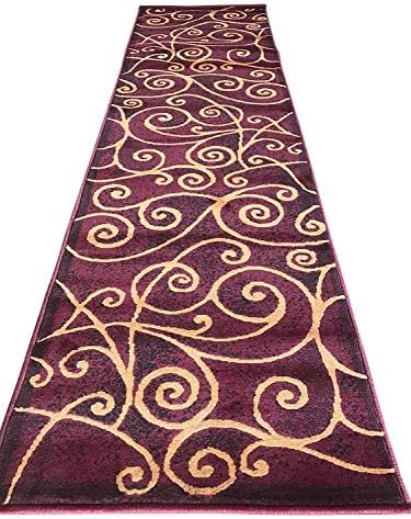 Gallery Modern Abstract Swirl Runner Rug GL23 2x71 Inch