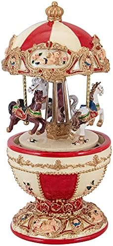 Northlight Musical Carousel with Horses and Cupids 725 Inch