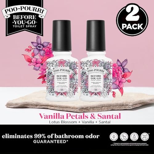 Poo-Pourri Vanilla Petals Santal 2 Ounce Toilet Spray Set